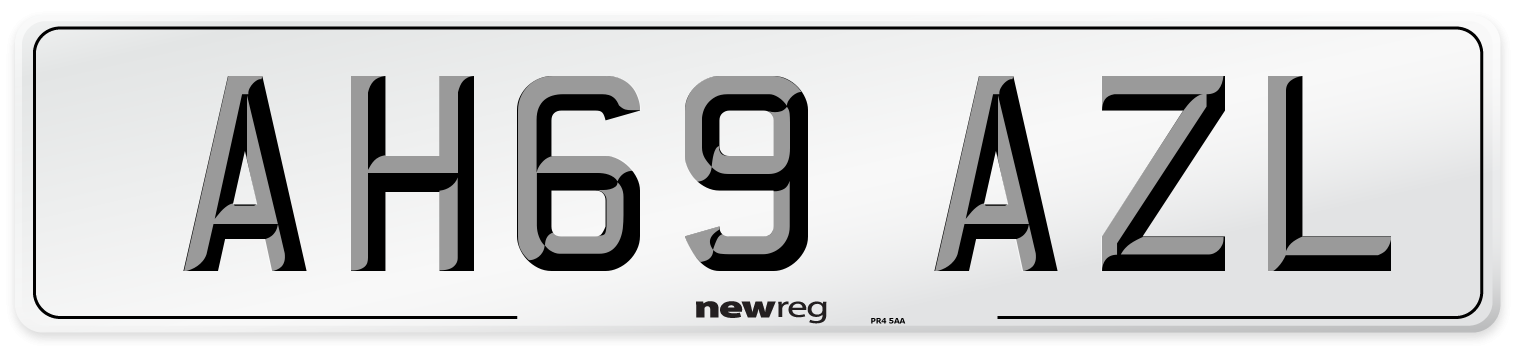 AH69 AZL Number Plate from New Reg